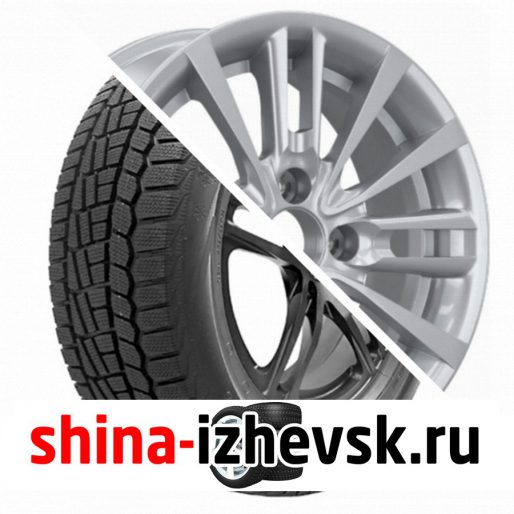 Колесо в сборе Viatti Brina зима (V-521) 185/65 R15 T 88 + КиК Модена-оригинал 6xR15 4×100 ET48 DIA54.1 Насыщенный темно-серебристый цвет в Ижевске